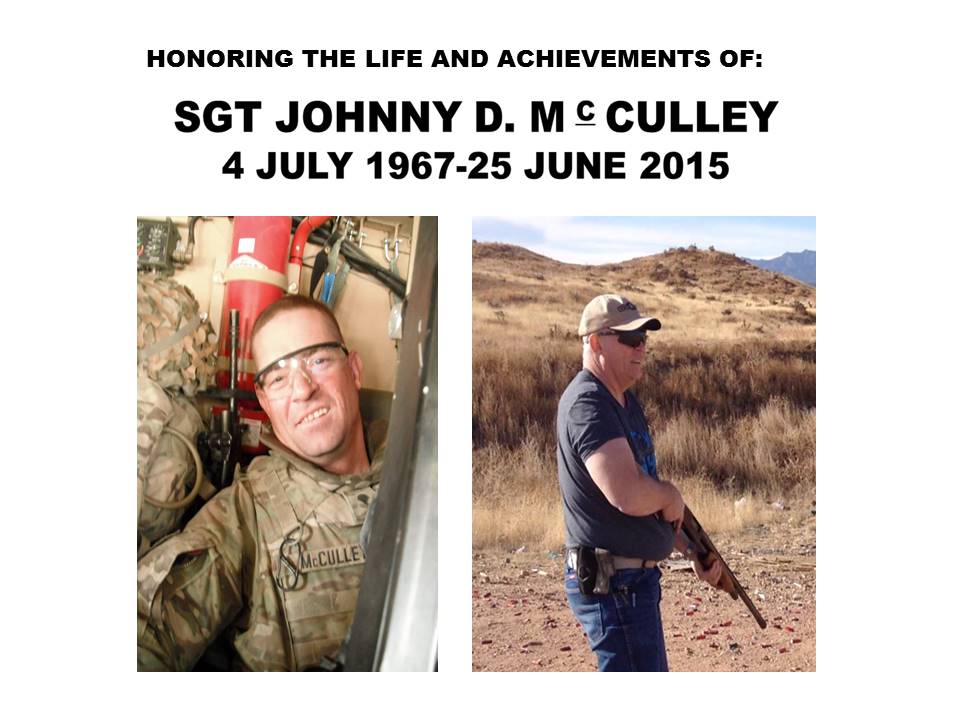Honoring the life and achievements of SGT Johnny D. McCulley